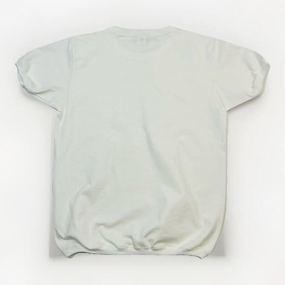 Goodwear Shirt Size Large Ribbed Short Sleeve Top White Tube Knit USA - Picture 2 of 8